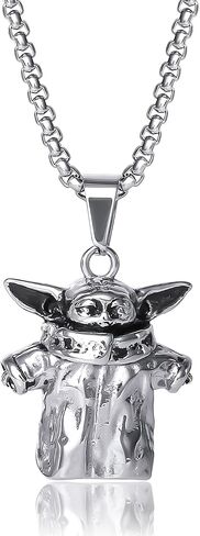 Star Wars Stainless Steel Necklaces for Men, Character Pendant Designs, 22" Box Chain in Saudi Arabia