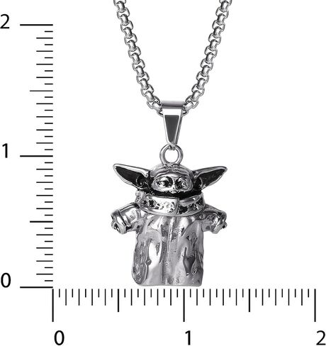Star Wars Stainless Steel Necklaces for Men, Character Pendant Designs, 22" Box Chain in Saudi Arabia