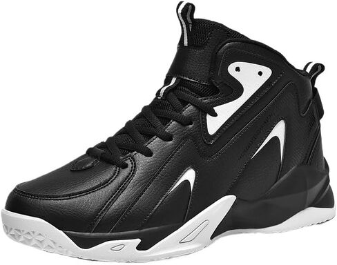 Plus Size Men's High-Top Basketball Shoes: Comfy, Breathable, Non-Slip, Shock-Absorbent Lace-Up Sneakers Ideal for Indoor & Outdoor Training, Running, & Walking in Kuwait