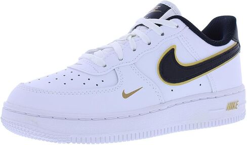 Air Force 1 Lv8 in White, Black, and Metallic Gold by Nike in Saudi Arabia
