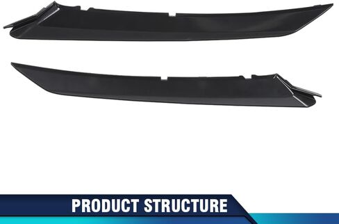 PIT66 Pair Front Bumper Grille Trim Molding Compatible with Toyota Camry SE XSE 2018-2022 5271306100, 5271206100, TO1047105, TO1046105 Painted Gloss Black in Saudi Arabia