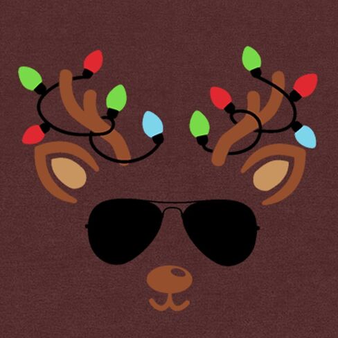 Christmas Shirts for Men Christmas Reindeer T-Shirt Funny Xmas Festival Short Sleeves Tops in Kuwait