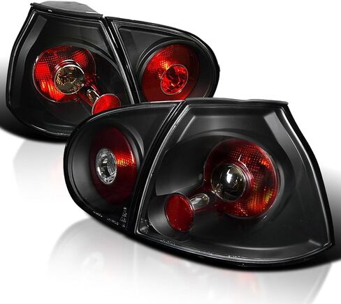 مصابيح خلفية سوداء من SPEC-D TUNING JDM متوافقة مع 2006-2009 Volkswagen Golf MK5 GTI Rabbit R32، مجموعة زوج يسار + يمين in Saudi Arabia