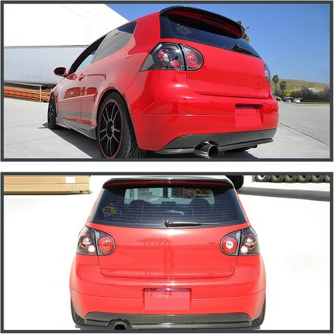 مصابيح خلفية سوداء من SPEC-D TUNING JDM متوافقة مع 2006-2009 Volkswagen Golf MK5 GTI Rabbit R32، مجموعة زوج يسار + يمين in Saudi Arabia