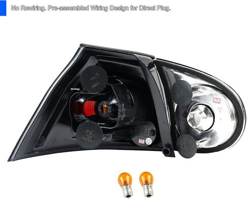 مصابيح خلفية سوداء من SPEC-D TUNING JDM متوافقة مع 2006-2009 Volkswagen Golf MK5 GTI Rabbit R32، مجموعة زوج يسار + يمين in Saudi Arabia