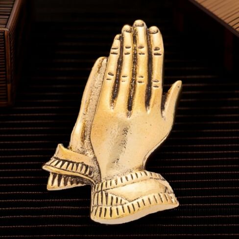 Serenity Prayer Brooch Pins Gold Praying Hands Vintage Lapel Badge Brooches for Women Fashion Jewelry Clothing Decoration Accessories in Kuwait