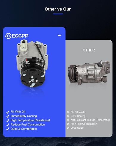 ضاغط ECCPP A/C مع قابض تبريد سريع 2005-2008 مناسب لفورد إسكيب لميركوري تريبيوت مارينر 2.3L 2.5L ضاغط تيار متردد in Saudi Arabia