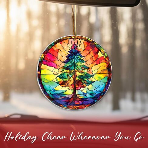 Christmas Ornaments 2024, Christmas Ornament Christmas Tree Round, Holiday Decoration, Car Interiors Decors, Christmas Decor for Holiday Party 2024 Christmas Ornament in Kuwait