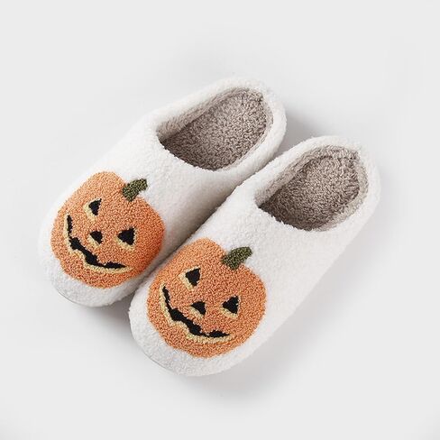 Pumpkin Slippers for Women Men Halloween Slippers Spooky Slipper Halloween Gifts for Woman in Saudi Arabia