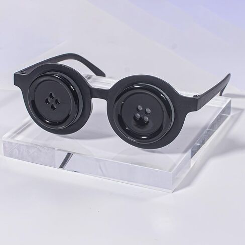 Button Eyes Glasses Costume Accessories Merchandise Cosplay Party Gifts for Halloween Christmas Fans Women Adult in Saudi Arabia