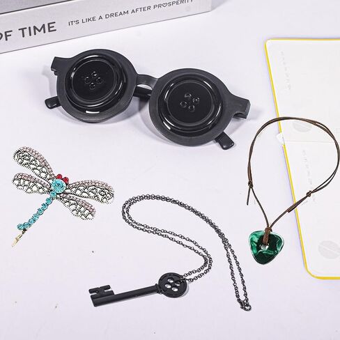 Button Eyes Glasses Costume Accessories Merchandise Cosplay Party Gifts for Halloween Christmas Fans Women Adult in Saudi Arabia