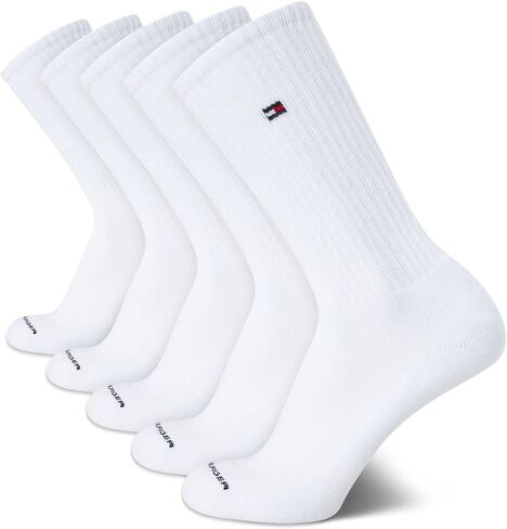 Tommy Hilfiger Men's Crew Socks - 5 Pack Performance Stretch Cushion Crew Socks - Athletic Socks for Men (Shoe Size: 7-12) in Kuwait