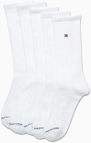 Tommy Hilfiger Men's Crew Socks - 5 Pack Performance Stretch Cushion Crew Socks - Athletic Socks for Men (Shoe Size: 7-12) in Kuwait