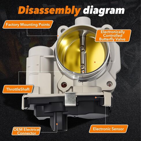 جسم الخانق الإلكتروني 977-593 BL3Z9E926A متوافق مع 2011-2016 Ford F150 Transit 250 350 HD Expedition، متوافق مع محرك Lincoln Navigator 2005-2017 [3.5 V6] فقط in Kuwait