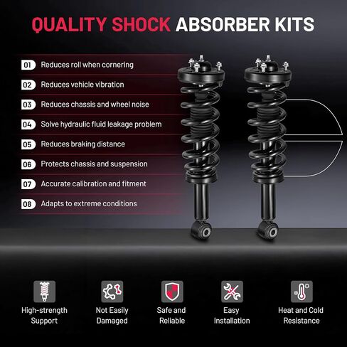BDFHYK 2PCS Front and 2PCS Rear Shock Absorbers kit Compatible with Ford 2009-2013 F-150 Replacement Struts Shocks Assembly for 171141 4349108 in Saudi Arabia