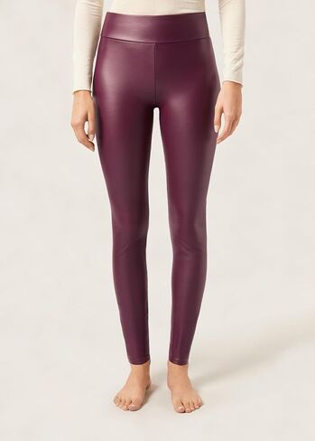 Woman's Thermal Leather Effect Leggings in Saudi Arabia