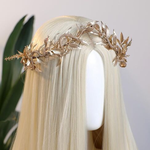 MOSTORY Greek Medusa Laurel Crown - Woodland Leaf Circlet with Snakes for Goddess Costume Women Roman Cosplay Renaissance in Saudi Arabia