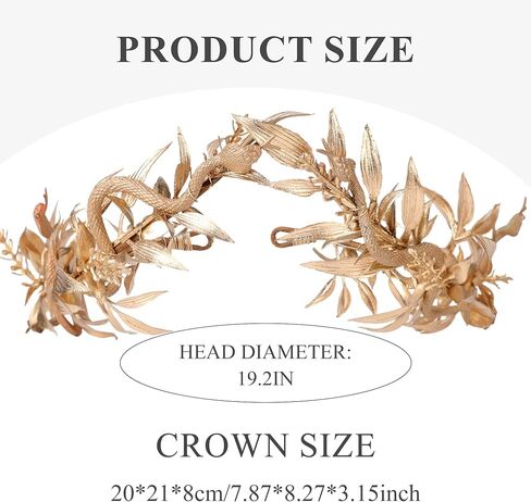MOSTORY Greek Medusa Laurel Crown - Woodland Leaf Circlet with Snakes for Goddess Costume Women Roman Cosplay Renaissance in Saudi Arabia