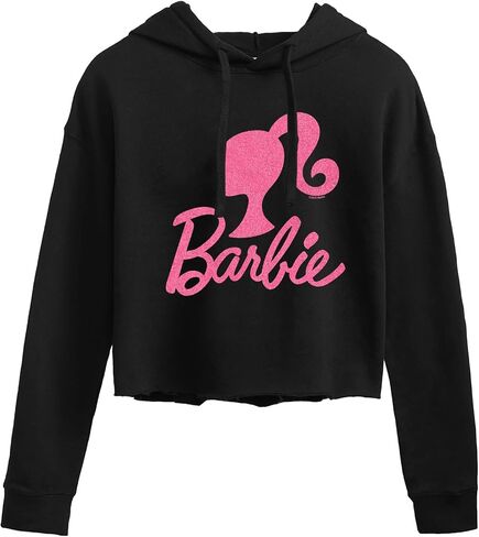 Barbie - Logo Pink Glitter - Women's Cropped Pullover Hoodie in Saudi Arabia