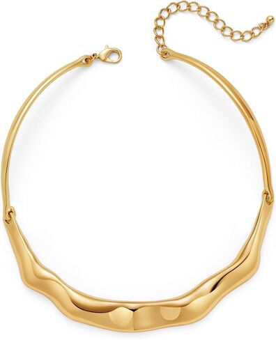 LILIE&WHITE Gold Collar Necklace For Women With Adjustable Style Gold Chunky Choker Collar Necklace Trendy Cuff Statement Necklaces Fashion Jewelry Gift in Saudi Arabia