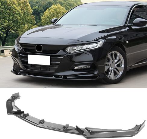 FREEMOTOR802 المصد الأمامي للشفاه الفاصل لسد الهواء، يناسب 2018-2021 Honda Accord، IKON V2 Style Gloss Black PP 3PCS Underbody Front Lip Spoiler Lower Guard Protector in Saudi Arabia