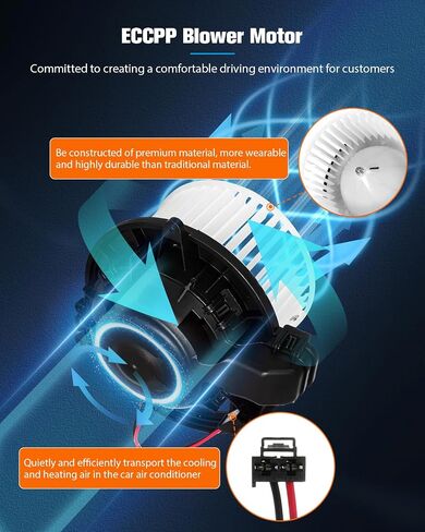 ECCPP AC Blower Motor Fit for 2014-2016 for BMW 228i/2015-2016 for BMW 228i xDrive/2017-2021 for BMW M240i xDrive/2015-2018 for BMW M3/2015-2020 for BMW M4 HVAC Heater Blower Motor Replacement 700281 in Saudi Arabia