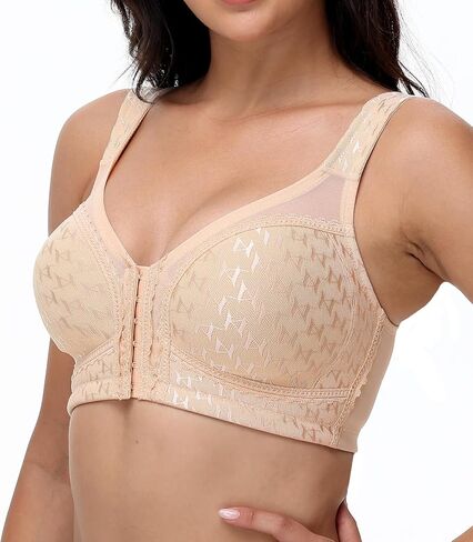 Posture Back Support Plus Size Front Closure Bra Wireless Full Coverage for Women in Saudi Arabia