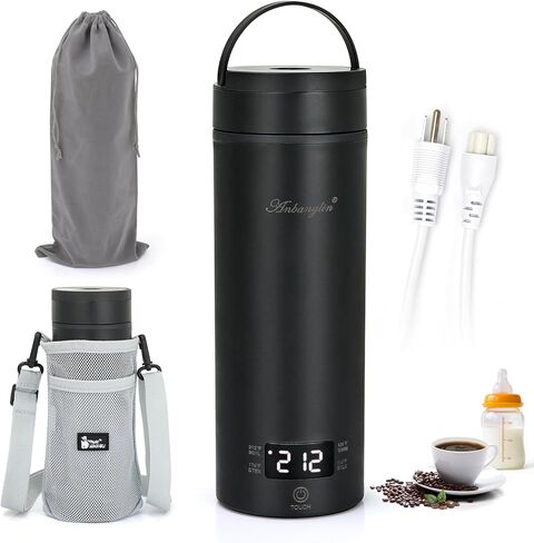 500ML Portable Electric Kettle Small,Mini Travel Kettle with 4 Temperature Control,Hot Water Boiler Kettle,Auto Shut-Off & Boil Dry Protection,304 Stainless Steel,Fast Boil Kettle With Handy,White in Saudi Arabia