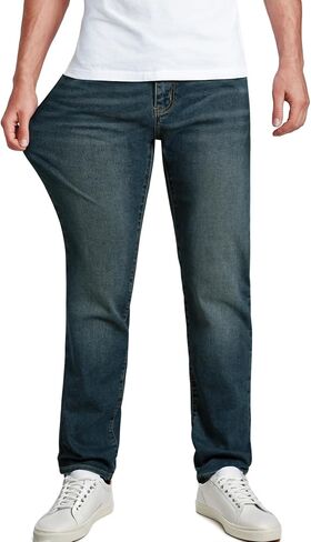 Jmierr Men's Jeans Classic Pitcator Straight STRETION DENIM PANTS in Saudi Arabia
