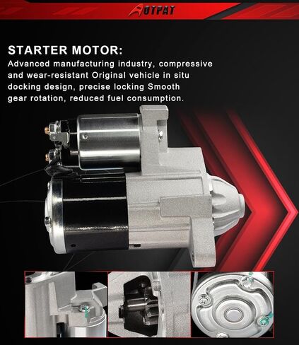 محرك تشغيل لـ: -Jeep Commander 3.7L 2006-2010، Grand Cherokee 3.7L 2005-2010، 12V 1.2KW 10 أسنان في اتجاه عقارب الساعة، استبدال Arranque para Carro OE# 56044734AA 17939N 410-48133 SMT0301 LRS03971 in Kuwait