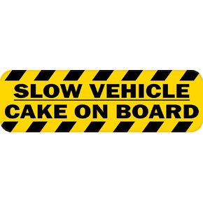 StickerTalk Slow Vehicle Cake on Board Vinyl Magnet, 10 inches by 3 inches in Saudi Arabia