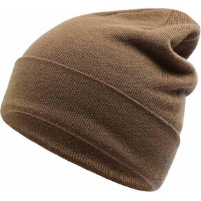 قبعة صغيرة كبيرة الحجم مقاس XXL من صوف ميرينو بنسبة 100% للرجال والنساء، قبعة شتوية دافئة كبيرة جدًا للرؤوس الكبيرة، قبعة محبوكة قابلة للتمدد in Kuwait