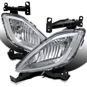 Spec-D Tuning Clear Lens Fog Lights + 881 Bulbs + Switch Included Compatible with 2011-2013 Hyundai Elantra Sedan 4D L+R Pair Assembly in Kuwait