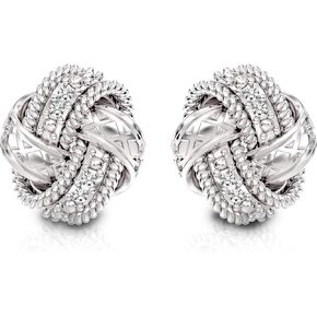 LeCalla 925 Sterling Silver Diamond Earrings for Women (G-H Color, I1 Clarity) Diamond Teardrop Earring for Womens in Kuwait