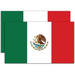 Mexico Flag Stickers 3x5" – 2 Pack Mexican Flag Vinyl Decals for Car, Truck, Cooler, Hard Hat, Toolbox – Waterproof, UV & Weather Resistant in Saudi Arabia