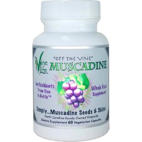 VineLife Muscadine Grape Seed & Skin 650mg - 60 Veggie Capsules - Antioxidant Superfood - 1300mg Per Serving - Natural Resveratrol in Saudi Arabia