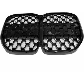 Car Front Grill Bumper Racing Grill Replacement Part Compatible with BMW 4 Series G22 G23 430i M440i 2021-2024 Tuning Grills Body Kits(Black Silver) in Saudi Arabia