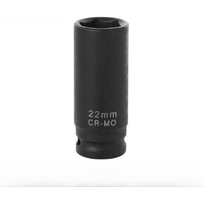 مقبس تأثير عميق 22 مم محرك 1/2 بوصة - فولاذ CR-MO معالج بالحرارة، 6 نقاط، متري - شديد التحمل لمجموعات مفاتيح الربط والمقابس in Kuwait