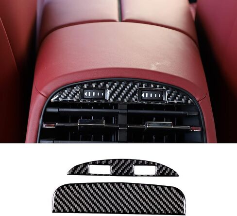 LLKUANG Soft Carbon Fiber Rear Back Seat Air Vents Decor Trim Cover Air-Condition Vent Cover Panel Trim Frame Interior Accessories for Maserati Ghibli 2014-2022 in Saudi Arabia