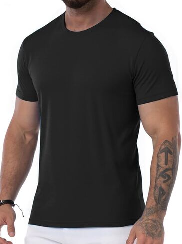 Men's Athletic Shirts Short-Sleeve Mesh Tees for Gym & Training in Saudi Arabia