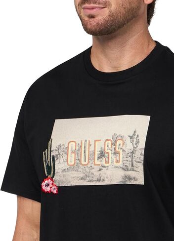 تي شيرت رجالي من GUESS صديق للبيئة بأكمام قصيرة على شكل حديقة الصبار in Saudi Arabia