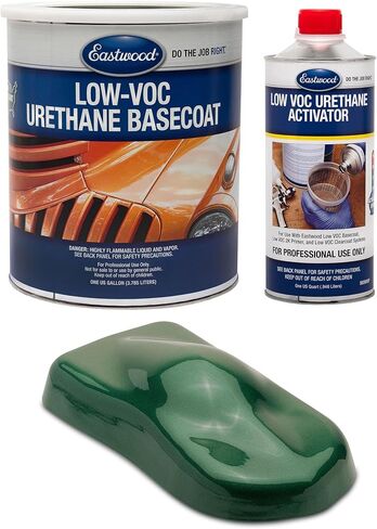 Eastwood 4:1 Spruce Green Metallic 2K Basecoat and Activator Automotive Spray Paint Kit Makes 5 Sprayable Quarts in Saudi Arabia