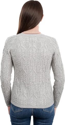 SAOL Ladies Button Pockets Soft Wool Blend Knit Sweater Cardigan in Saudi Arabia