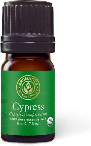Aromatics International Premium Organic Cypress Essential Oil 5ml | 100% Pure Essential Oil for Diffusion & Aromatherapy in Kuwait