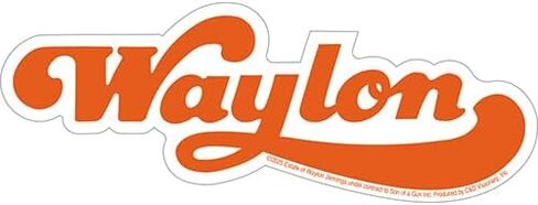 Waylon Jennings Name Logo Sticker in Saudi Arabia