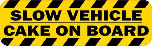 StickerTalk Slow Vehicle Cake on Board Vinyl Magnet, 10 inches by 3 inches in Saudi Arabia
