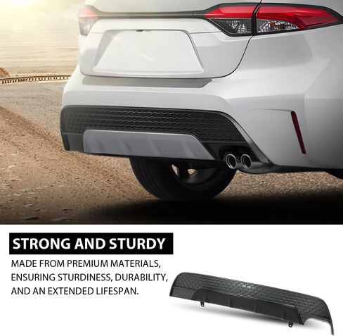 غطاء ستارة المصد الخلفي G-PLUS متوافق مع Toyota Corolla SE XSE 2020-2022 5216902071, 5216902070,52453-02900 أسود in Saudi Arabia