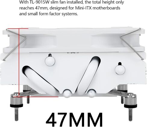 AXP90 X47 Full Low Profile ITX CPU Cooler, with 92mm Slim PWM Fan for 2700RPM High Speed ITX CPU Fan, AGHP Technology, for AMD AM4 AM5/Intel 1150/1151/1200/1700 in Saudi Arabia