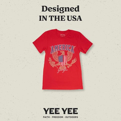 Yee Yee Apparel Graphic T Shirts for Women – Patriotic T Shirt and Short Sleeve Graphic Tees for Women in Saudi Arabia