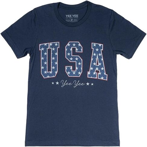 Yee Yee Apparel Graphic T Shirts for Women – Patriotic T Shirt and Short Sleeve Graphic Tees for Women in Saudi Arabia